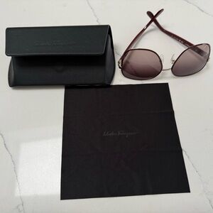 Salvatore Ferragamo Women's Sunglasses SF150S Rectangular Bordeaux Color